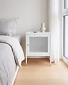 Bedside Table OSSETT Metal White