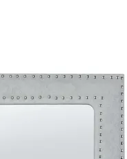 Standing Mirror LOCRONAN 150 cm Faux Leather Light Grey_840600