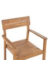 Set of 4 Acacia Wood Garden Chairs FORNELLI_823601