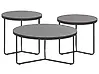 Set of 3 Coffee Tables MELODY Grey Concrete Effect