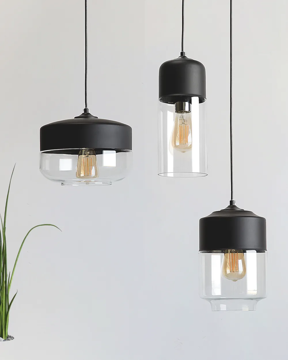 Pendant Lamp MURRAY Glass Black_680379