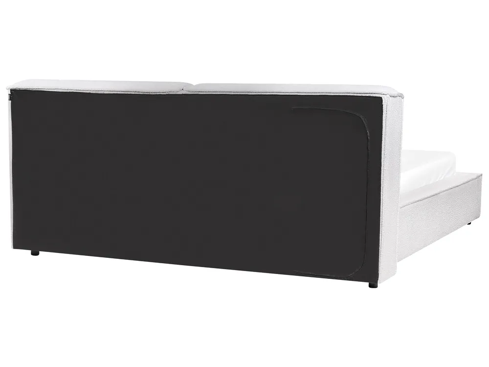 Bed Boucle LINARDS 160 x 200 cm (EU King Size) White_930534
