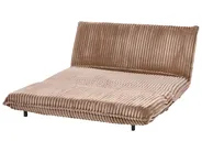Sofa Bed 2 Seater ABISKO Corduroy Light Brown_1031099