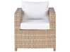 Conjunto de jardim 4 lugares em rattan sintético branco-creme MILANO_929448