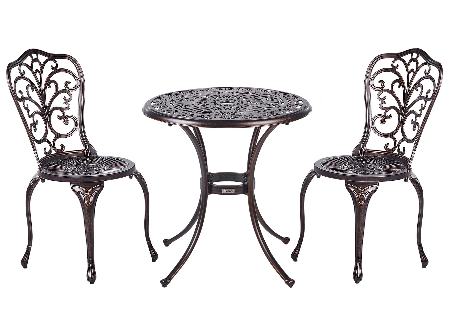 Metal Garden Bistro Set Brown TRIORA/ANDALO_931811