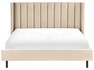 Bed Velvet VILLETTE 180 x 200 cm (EU Super King) Beige_832597