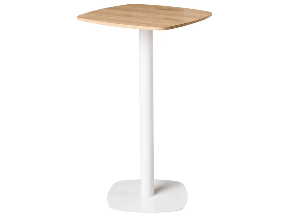 Stół barowy MORELLA Jasny brąz/ biały 60 cm 60 cm
