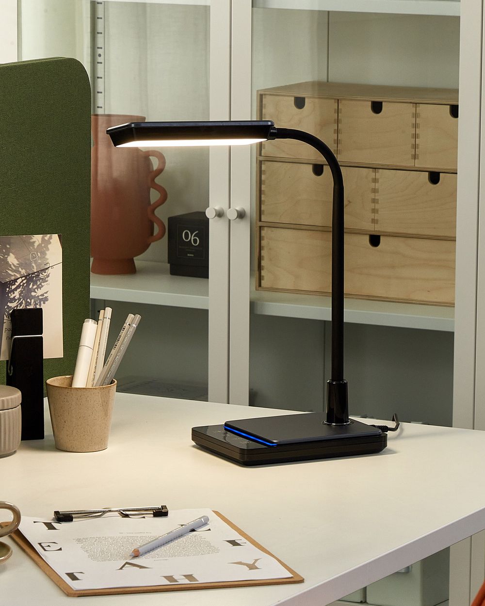 LED Desk Lamp CENTAURUS with Dimmer Metal Black