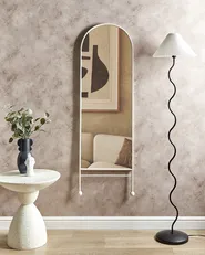 Wall Mirror JARNAGES 45 cm 145 cm Metal White_900652