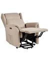 Fabric Electric Recliner Chair Taupe ELEGY_924129