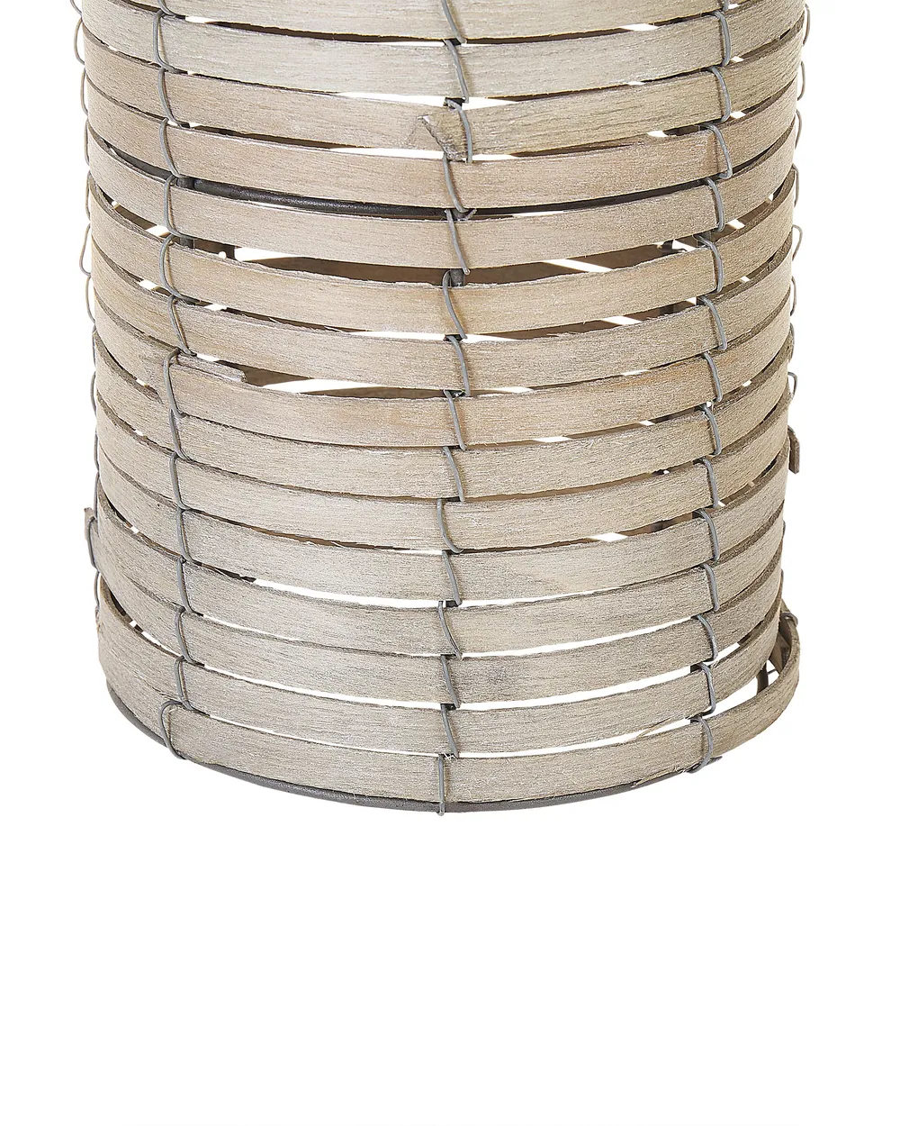 Set di 3 portacandele ROVARE 60/39/25 cm Legno di pioppo Grigio_791678