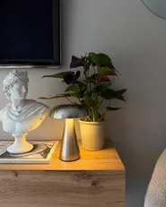 Set of 2 Wireless LED Table Lamp KULFO with Dimmer Metal Silver_1062406