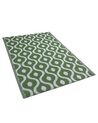 Outdoor Teppich grün 120 x 180 cm marokkanisches Muster zweiseitig Kurzflor PUNE_811548