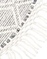 Vloerkleed wol grijs/gebroken wit ⌀ 140 cm BULDAN_856538