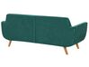 Velvet 2-Seater Sofa Cover Green BERNES_792895