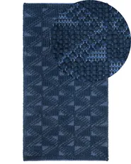 Rug SAVRAN Navy Blue 80 x 150 cm Wool_750377