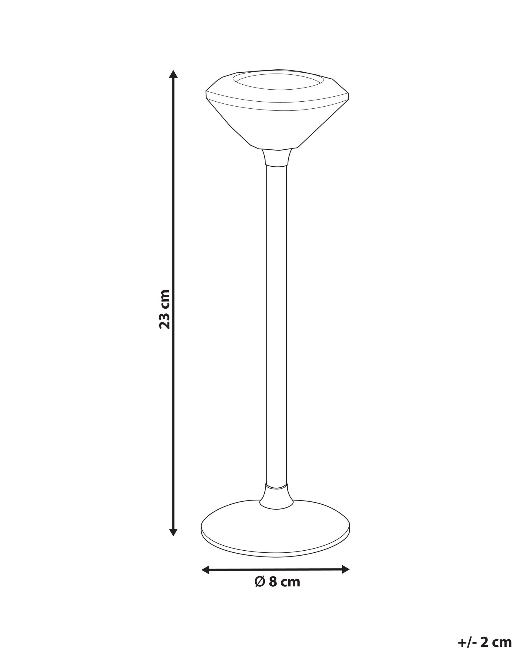 Candle Holder KOFI 23 cm Glass Silver_723630