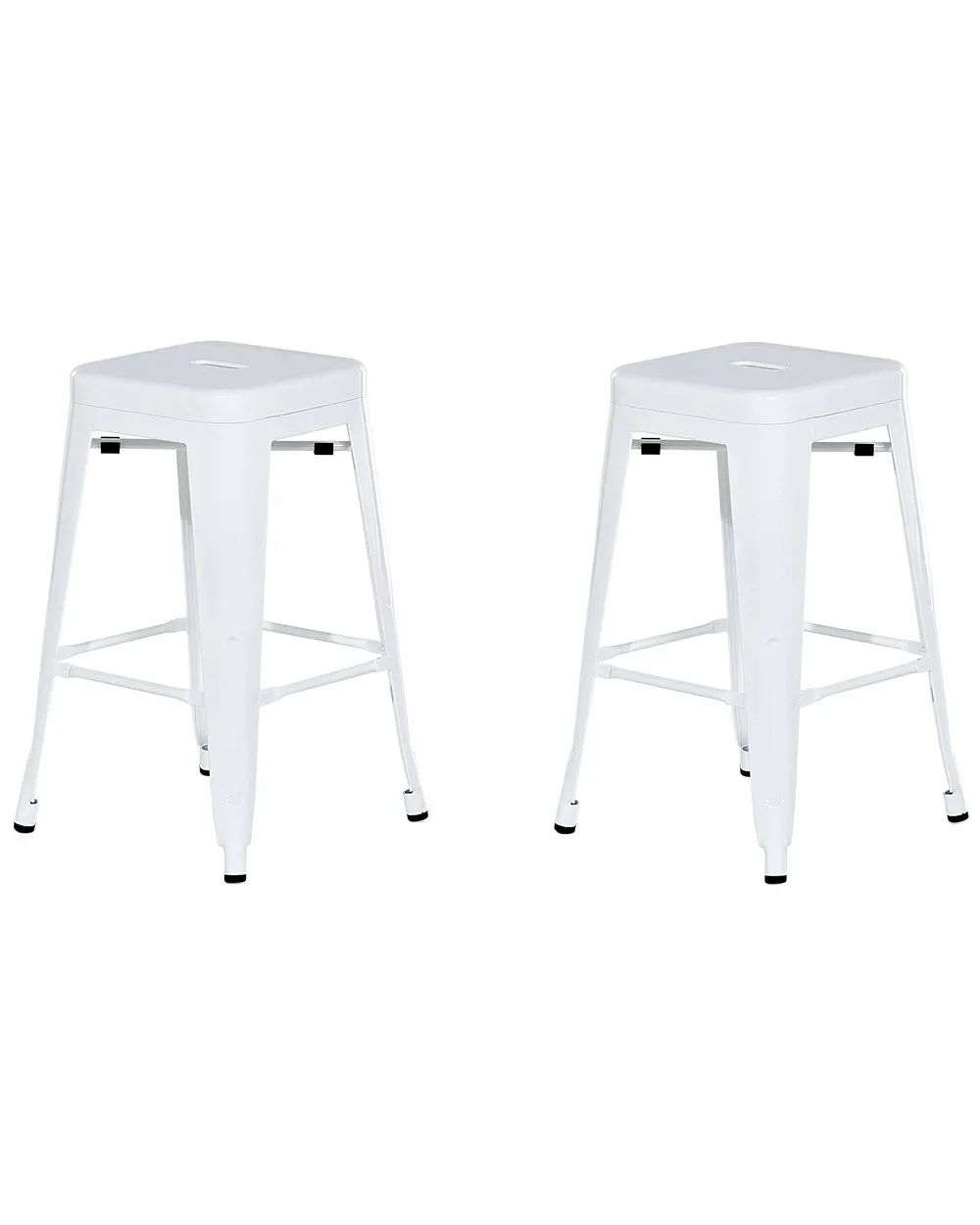 Set di 2 sgabelli da bar CABRILLO Metallo Bianco