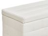 Faux Leather Storage Ottoman White MICHIGAN_804684