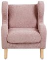 Kids Boucle Armchair Pink FARUM_923749