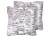 Set di 2 cuscini pelliccia sintetica 45 x 45 cm grigio chiaro MACODES_887743
