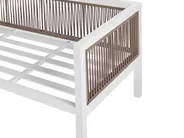 Garden Corner Sofa with Table 4 Seater BORELLO Metal Beige Left Hand_803159