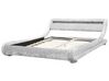 Velvet EU Super King Bed with LED Silver AVIGNON_734793