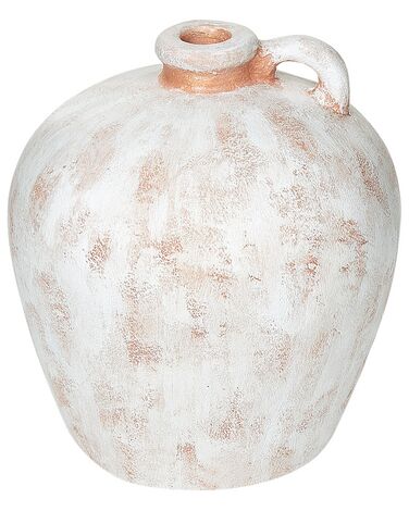 Vase décoratif en terre cuite blanc 31 cm IPOH