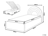 Kids Ottoman Bed ANET Boucle Beige 90 x 200 cm (EU Single)_959455