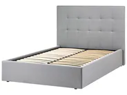 Ottoman Bed LORIENT Fabric Grey 120 x 200 cm (EU Small Double)_1062946