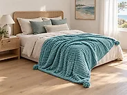 Kuscheldecke KAWERI 150 x 200 cm Hellgrün_1178518