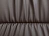 Silla de oficina en piel sintética marrón oscuro LUXURY_744093