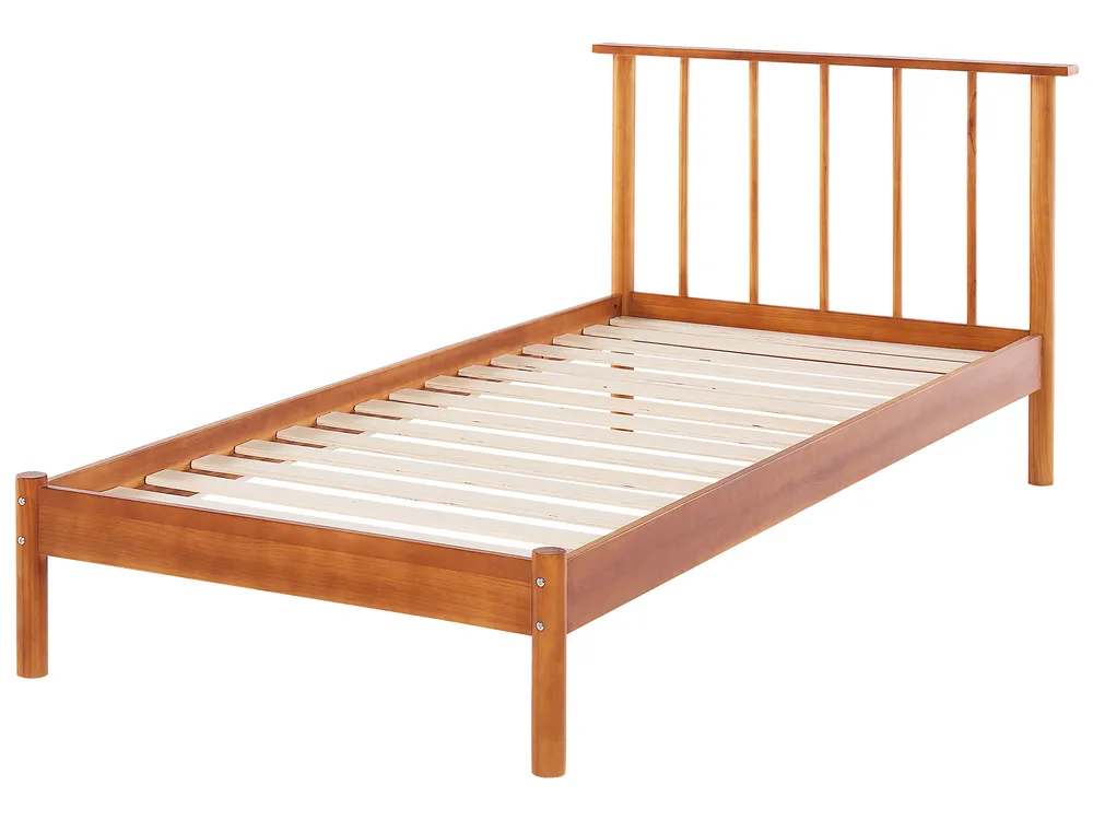 Bed Pine Wood BARRET 90 x 200 cm (EU Single) Brown_945888