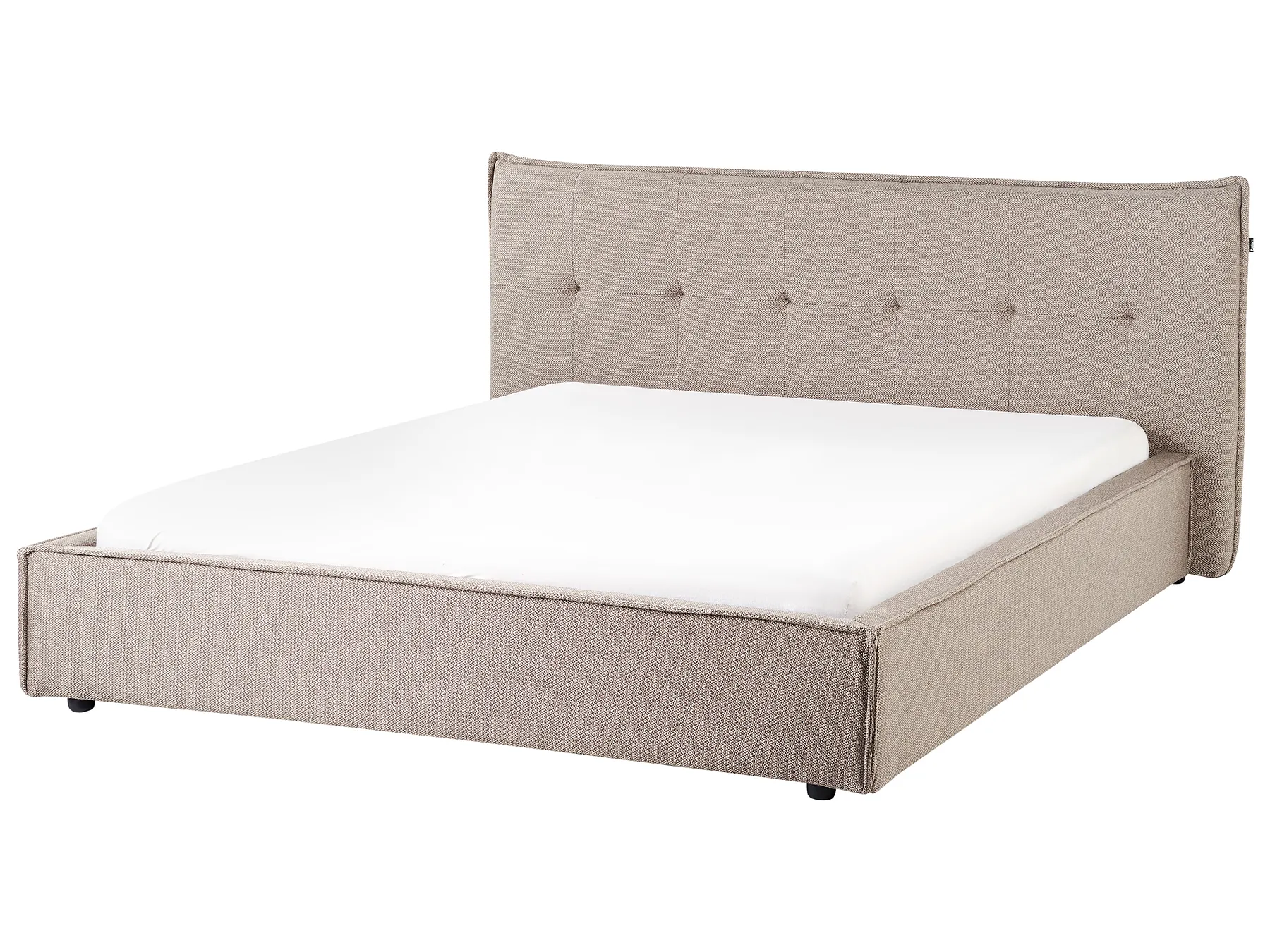Bed Faux Linen LESTRE 160 x 200 cm (EU King Size) Taupe_960000
