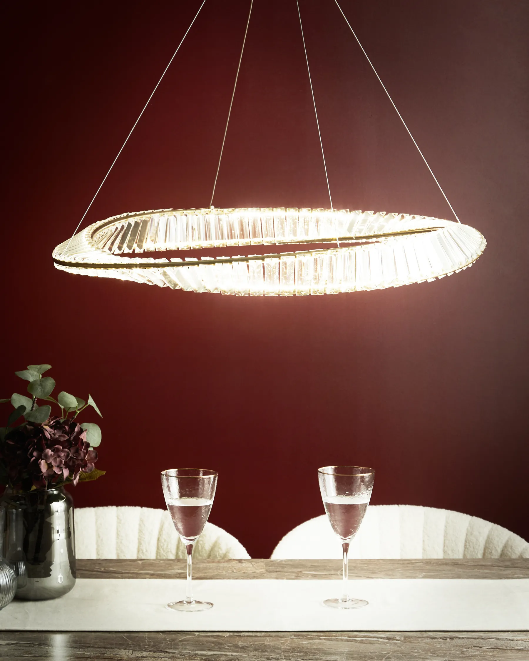 Lampadario a LED ROSENDE Metallo Oro_919539
