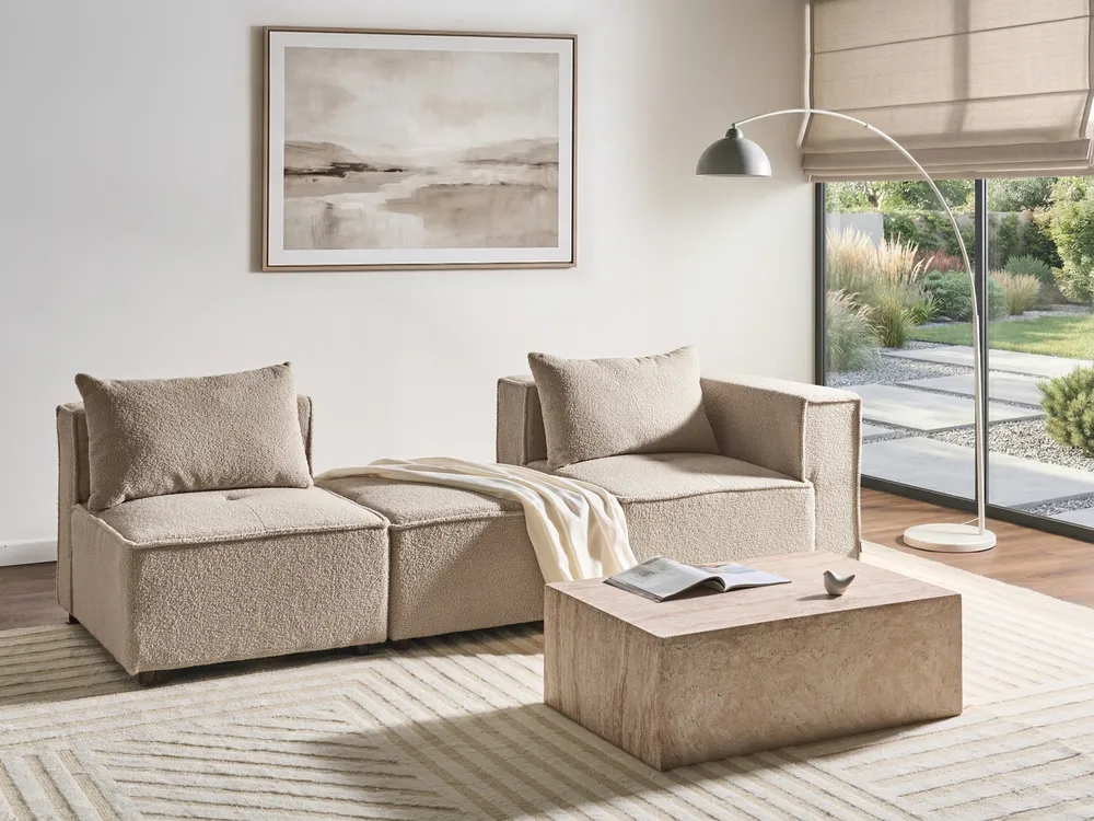 Modulo Angolare AXEBO Bouclé Beige_1075986