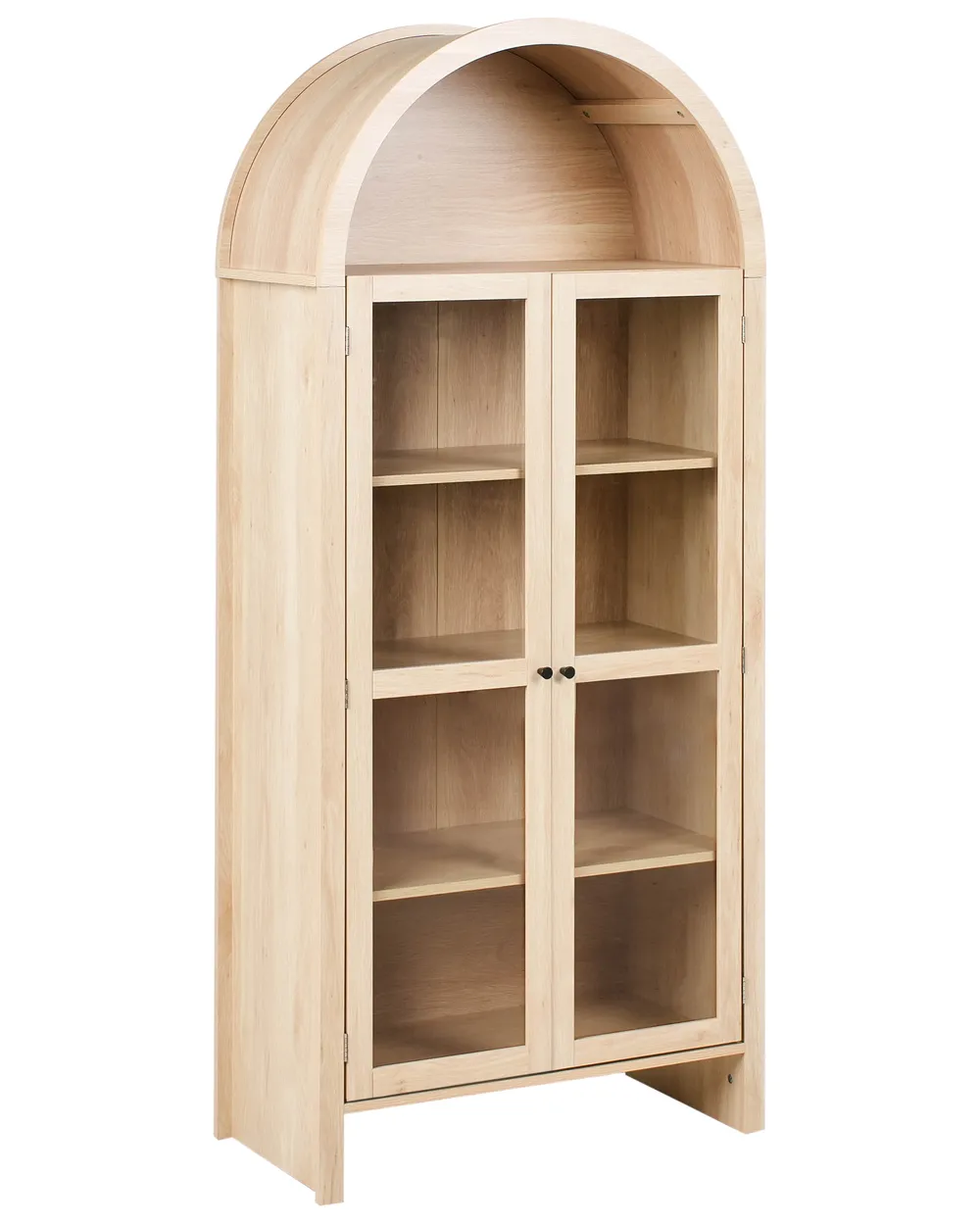Witryna ze szklaną gablotą GLENWOOD 79 cm Jasnobrązowy