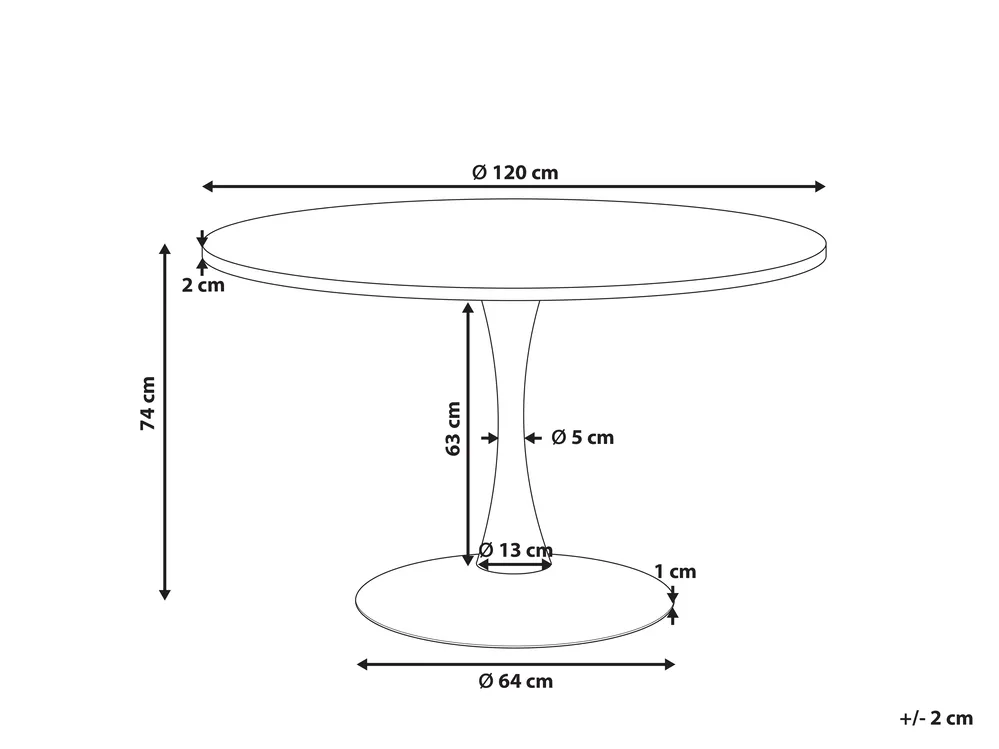 Dining Table BOCA White Marble 120 cm 120 cm_1002148