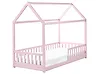 Kids Bed House Pine Wood COSSAYE 90 x 200 cm (EU Single) Pastel Pink