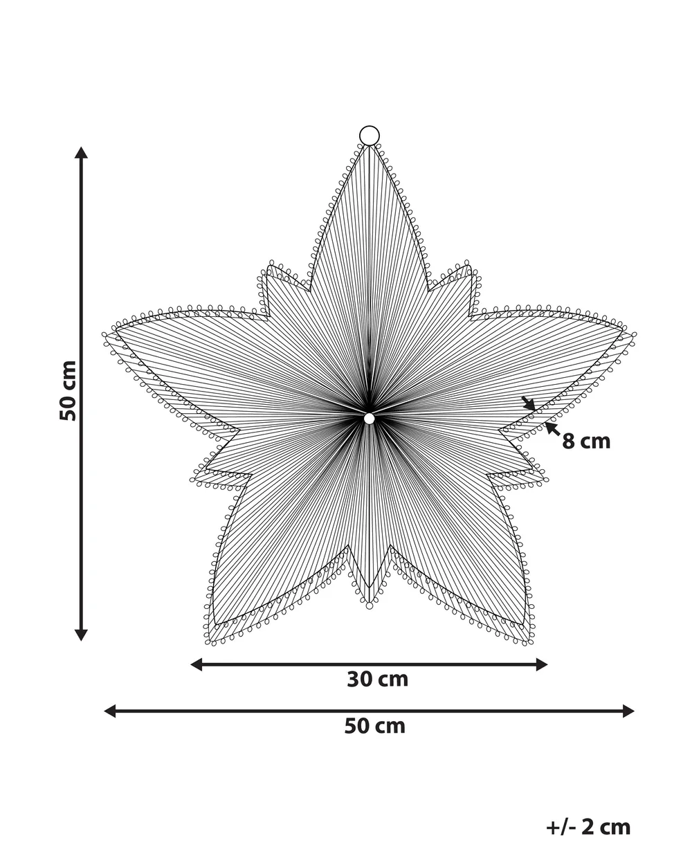Outdoor Hanging Decoration LED HOFSOS 50 cm Star Silver_880453