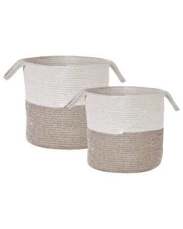 Lot de 2 paniers de fleurs suspendus en corde de jute macramé avec crochets de suspension pour décoration d'intérieur Label - Maison Lot de 2 paniers de fleurs suspendus en corde de jute macramé avec crochets de suspension pour décoration d'intérieur Label - Maison