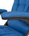 Silla de oficina reclinable de poliéster azul/negro/plateado ROYAL_752146