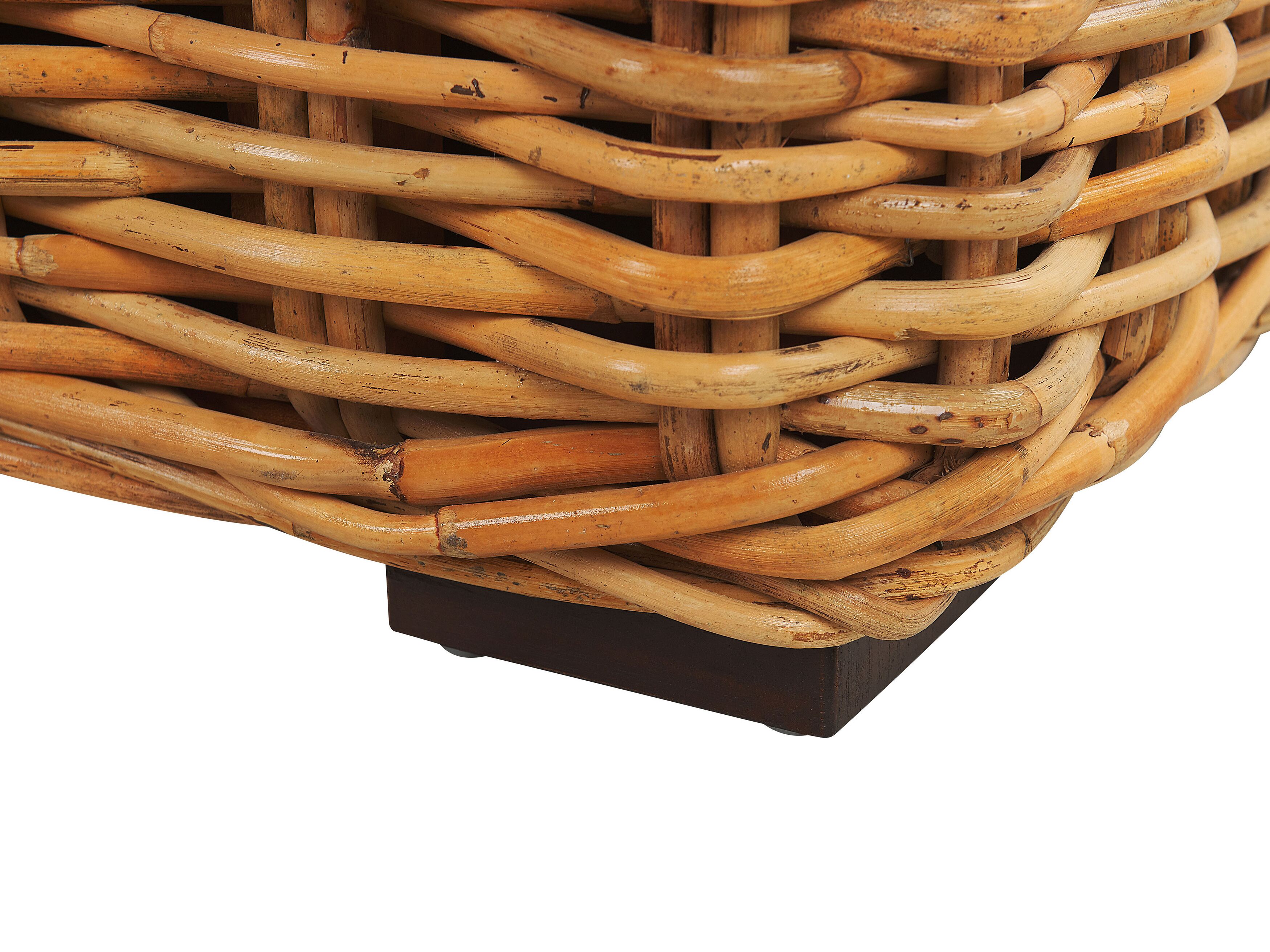 Garden Sofa 3 Seater FORLI Rattan Natural | Beliani.co.uk