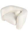 Fauteuil en bouclé blanc LEIREN_920648