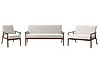Living Room Set 6 Seater ESRUM Fabric Dark Brown/ Grey