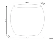 Beistelltisch RICADI 40 cm 58 cm Marmor Optik Grauer Marmor_1192567