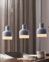 3 Light Pendant Lamp Grey LUNI_673467