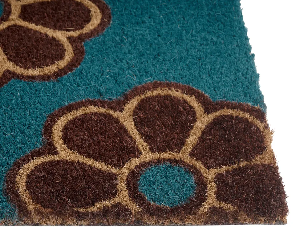 Doormat KULIK Blue 50 x 80 cm Flower Coir_1049691