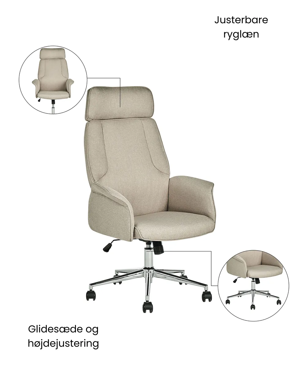 Kontorstol PILOT Beige_1036671