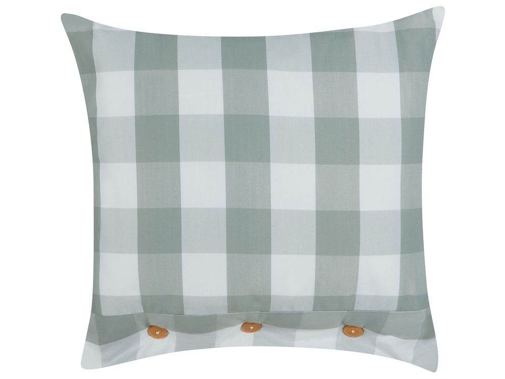 Coussin TAMNINE 45 x 45 cm Vert menthe À carreaux